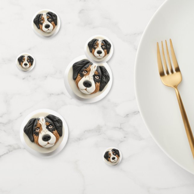 Australian Shepherd Dog 3D Inspiriert Konfetti (Gruppe)