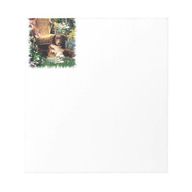 Australian Shepherd Dog Art Notizblock (Vorderseite)