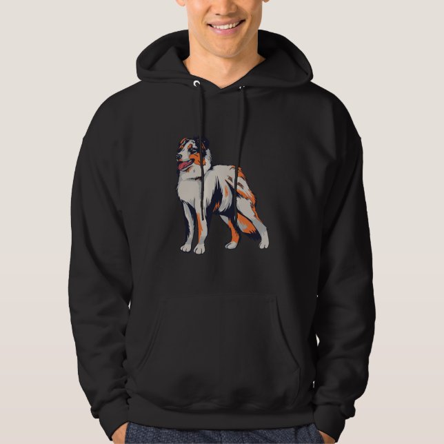 Australian Shepherd Dog Aussie Farm Dog Hoodie (Vorderseite)
