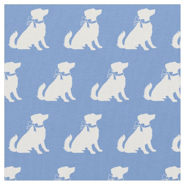 Australian Shepherd Dog Aussie Pet Light Blue Stoff (Nahaufnahme)