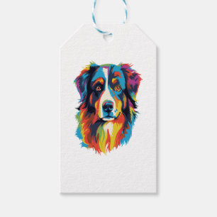 Australian Shepherd Dog Colorful Geschenkanhänger