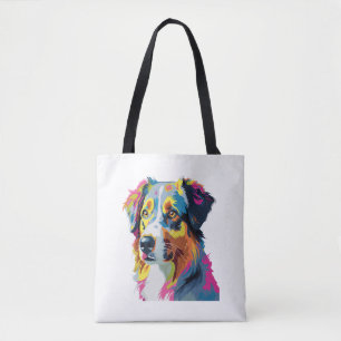 Australian Shepherd Dog Colorful Tasche