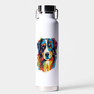 Australian Shepherd Dog Colorful Trinkflasche