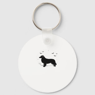 Australian Shepherd Dog � Halloween Moon Silhouett Schlüsselanhänger