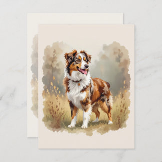 Australian Shepherd Dog Red Merle Aussie Einladung