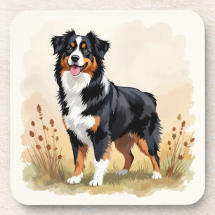 Australian Shepherd Dog Red Merle Aussie Getränkeuntersetzer