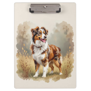 Australian Shepherd Dog Red Merle Aussie Klemmbrett