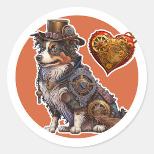 Australian Shepherd Dog Runder Aufkleber