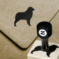 Australian Shepherd Dog Silhouette Rubber Briefmar