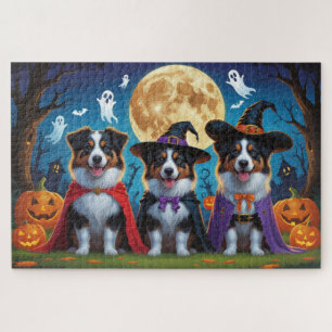 Australian Shepherd Dogs Pumpkin Halloween Funny