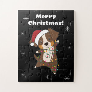 Australian Shepherd Frohe Weihnachts Winter