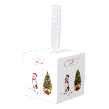 Australian Shepherd Funny Christmas Dog with Tree