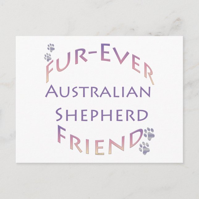 Australian Shepherd Furever Postkarte (Vorderseite)