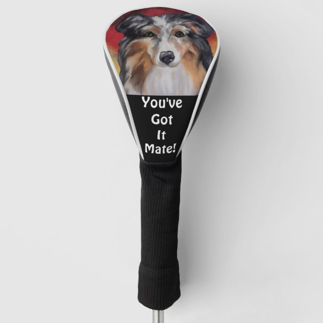 AUSTRALIAN SHEPHERD GOLF HEADCOVER (Vorderseite)
