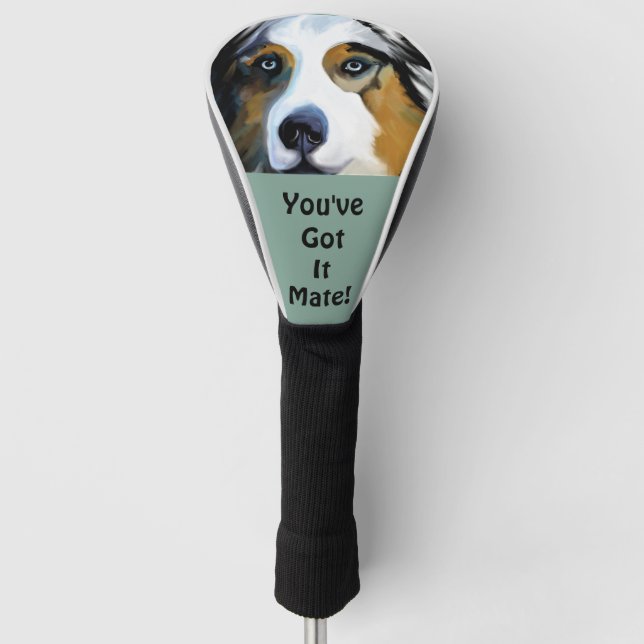 AUSTRALIAN SHEPHERD GOLF HEADCOVER (Vorderseite)