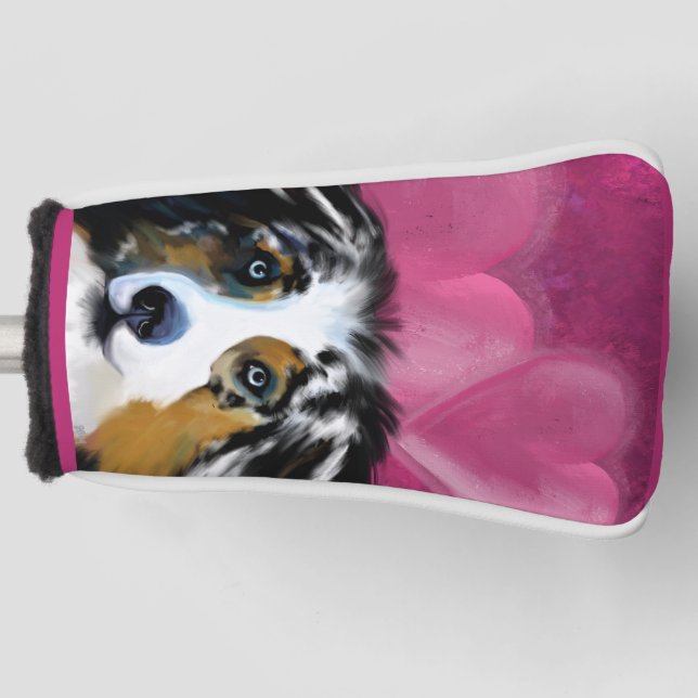AUSTRALIAN SHEPHERD GOLF HEADCOVER (Vorderseite)