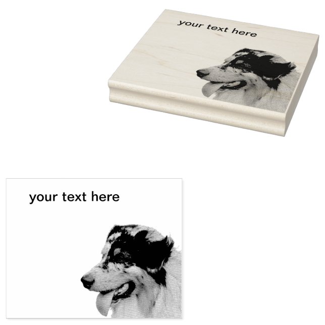 Australian Shepherd Gummistempel (Stempel)