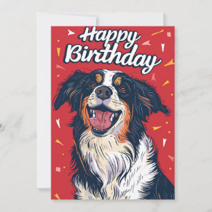 Australian Shepherd Happy Birthday Feiertagskarte