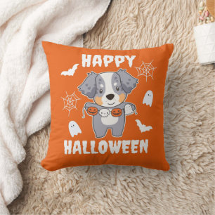 Australian Shepherd Happy Halloween Dog Costume Kissen