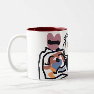 Australian Shepherd Herzen Zweifarbige Tasse