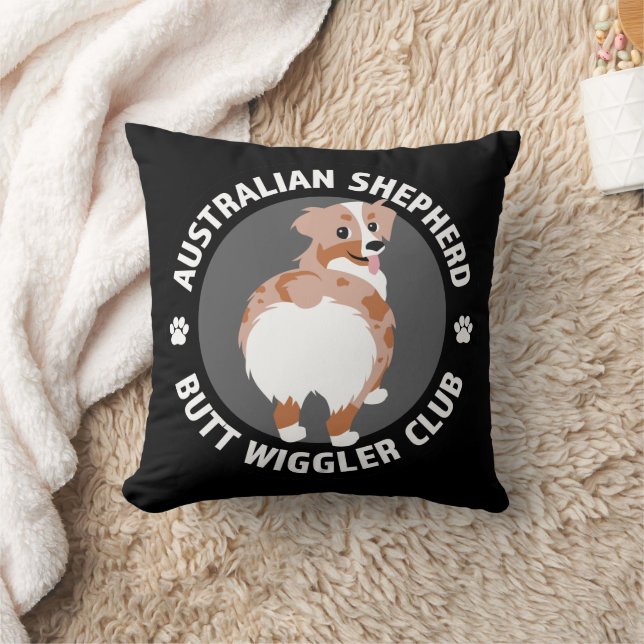 Australian Shepherd Hintern Wigglers Club - Red Me Kissen (Decke)