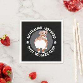 Australian Shepherd Hintern Wigglers Club - Red Me Serviette