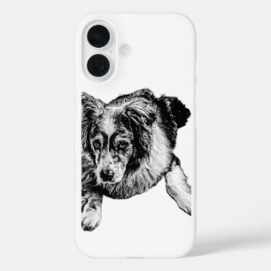 Australian Shepherd Hund im Ruhezustand iPhone-Hül iPhone 16 Hülle