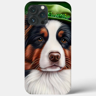 Australian Shepherd Hund in St. Patrick's Day Klei Case-Mate iPhone Hülle