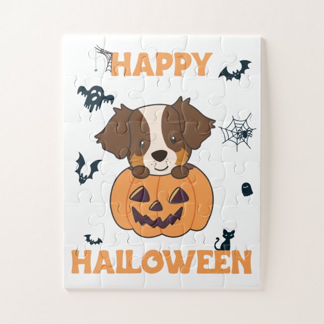 Australian Shepherd In Pumpkin Niedlich Happy Jigs (Vertikal)
