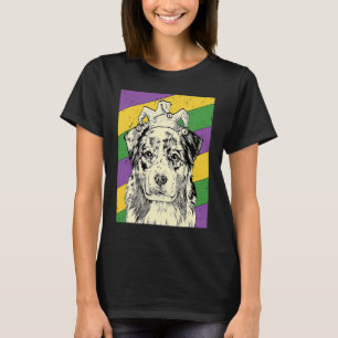 Australian Shepherd Jester Mardi Gras Dog Mama ode T-Shirt