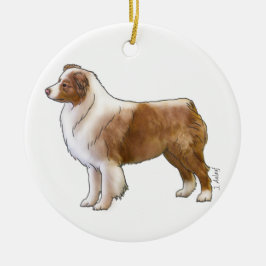 Australian Shepherd Keramik Ornament