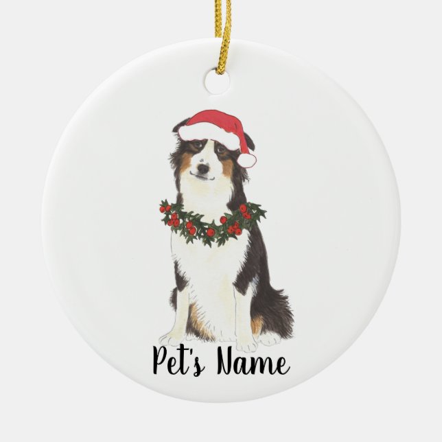 Australian Shepherd Keramik Ornament (Vorne)