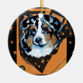 AUSTRALIAN SHEPHERD KERAMIK ORNAMENT