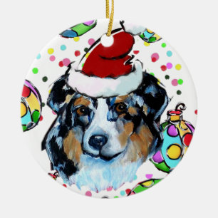 AUSTRALIAN SHEPHERD KERAMIKORNAMENT