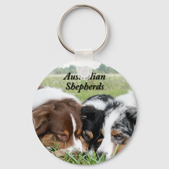 Australian Shepherd Keychain Schlüsselanhänger (Vorderseite)