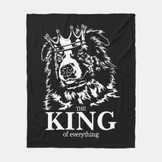 Australian Shepherd King of Everything dog dad Fleecedecke
