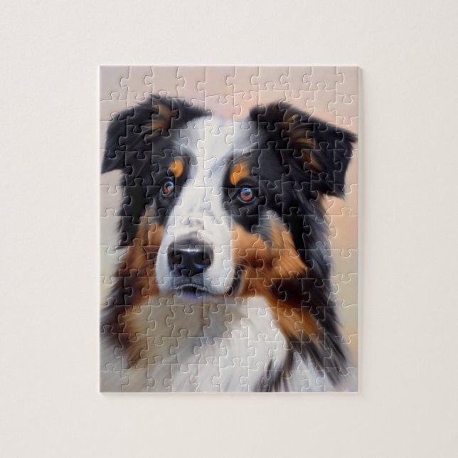 Australian Shepherd Kopf -  (Vertikal)