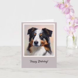 Australian Shepherd Kopf -  Karte