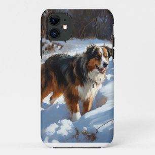 Australian Shepherd Let It Snow Christmas Case-Mate iPhone Hülle