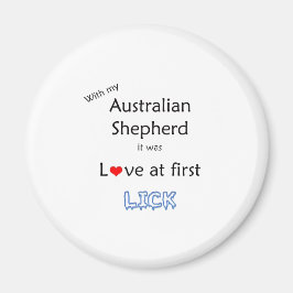 Australian Shepherd Lick Design Magnet