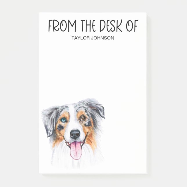 Australian Shepherd Lover Post-it Klebezettel (Vorderseite)