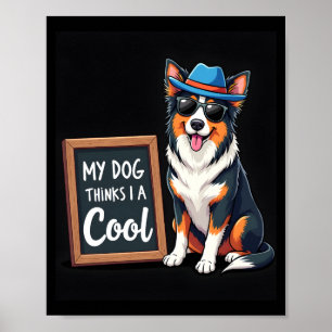 Australian Shepherd Mein Hund denkt, ich bin cool Poster