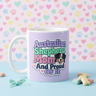 Australian Shepherd Mutter und stolz darauf Kaffeetasse