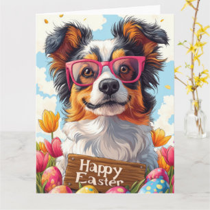 Australian Shepherd Oaster Eggs Karte