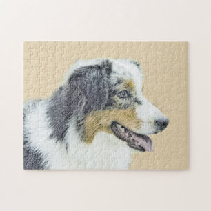 Australian Shepherd Painting - Original Dog Art