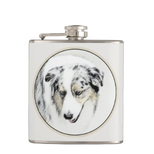 Australian Shepherd Painting - Original Dog Art Flachmann