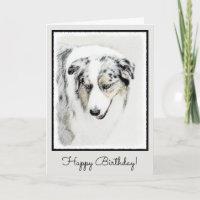 Australian Shepherd Painting - Original Dog Art