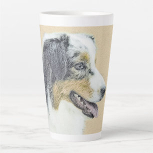 Australian Shepherd Painting - Original Dog Art Milchtasse