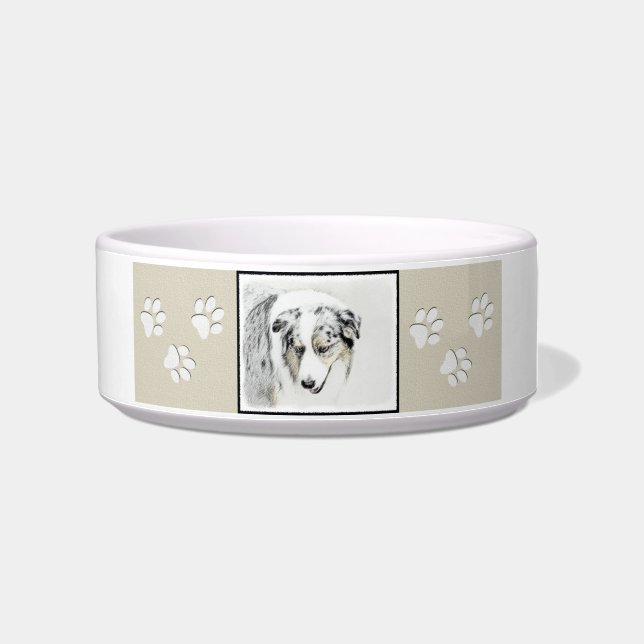 Australian Shepherd Painting - Original Dog Art Napf (Rechts)