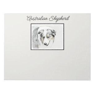 Australian Shepherd Painting - Original Dog Art Notizblock